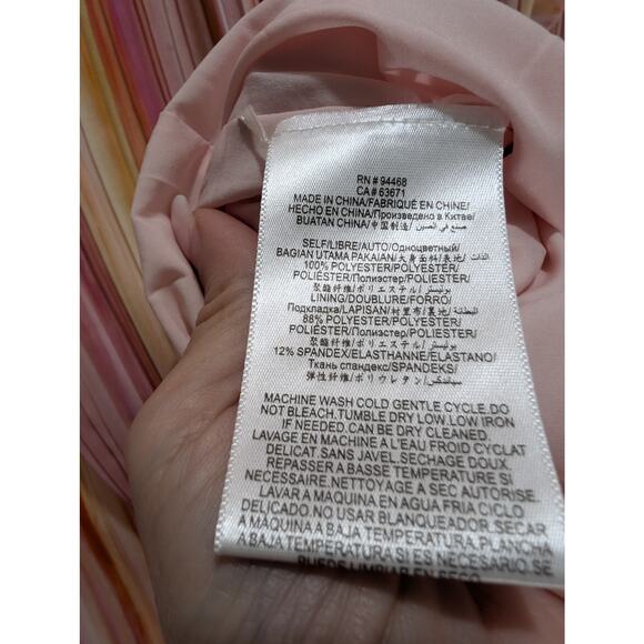 BCBGMAXAZRIA Multicolor Ruffle Chiffon Dress Size 4 NWT - Picture 9 of 10